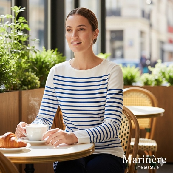 Armor-Lux French Marinière Striped Long Sleeve Tee - Size 3 - Picture 2 of 8